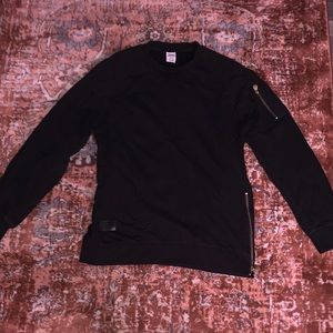 Crook’s & Castles black sweater with gold zippers